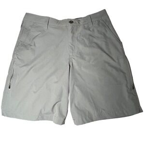 Orvis Performance Shorts Gray Technical Zip Pocket Outdoor Hiking 32